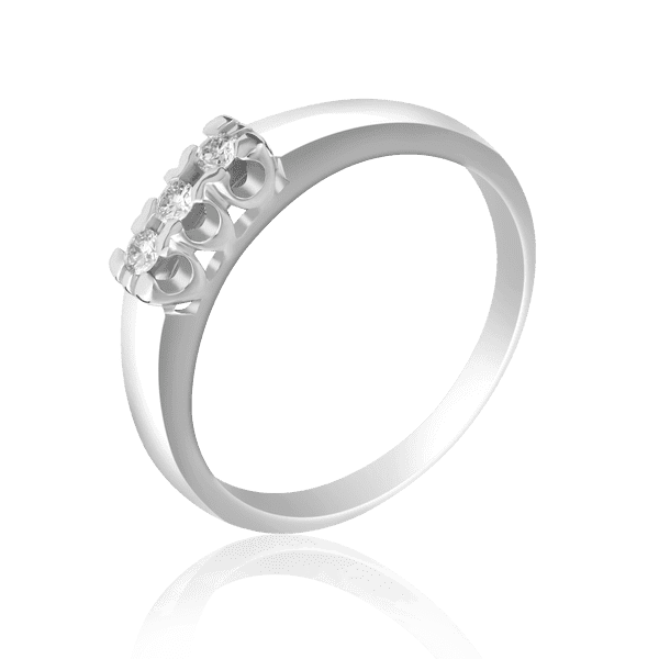 Золотое кольцо из белого золота с бриллиантами 025355 детальное изображение ювелирного изделия Золотые кольца с бриллиантами Золотое кольцо из белого золота с бриллиантами 025355 детальное изображение ювелирного изделия Золотые кольца с бриллиантами