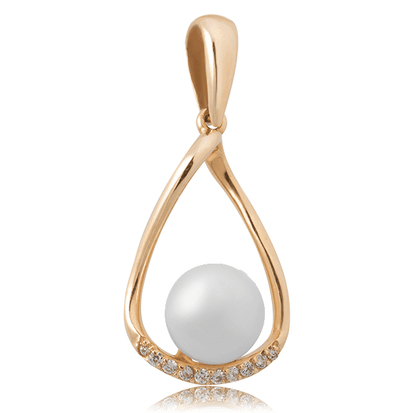 Золотой подвес с жемчугом 4121411 Золотой подвес с жемчугом 4121411