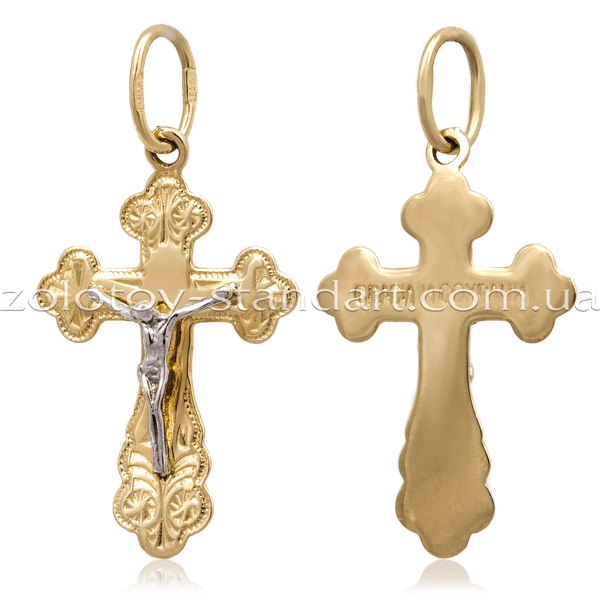 Золотой крест 500005 детальное изображение ювелирного изделия Золотые крестики Золотой крест 500005 детальное изображение ювелирного изделия Золотые крестики