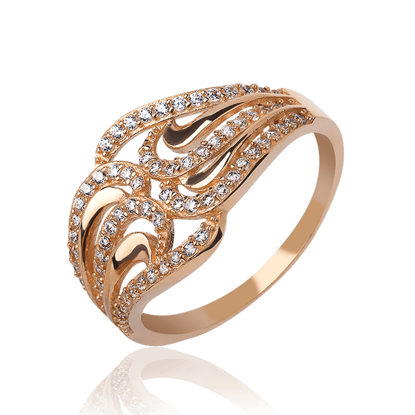 Золотое кольцо с фианитами 031491 детальное изображение ювелирного изделия Золотые кольца с фианитом Золотое кольцо с фианитами 031491 детальное изображение ювелирного изделия Золотые кольца с фианитом