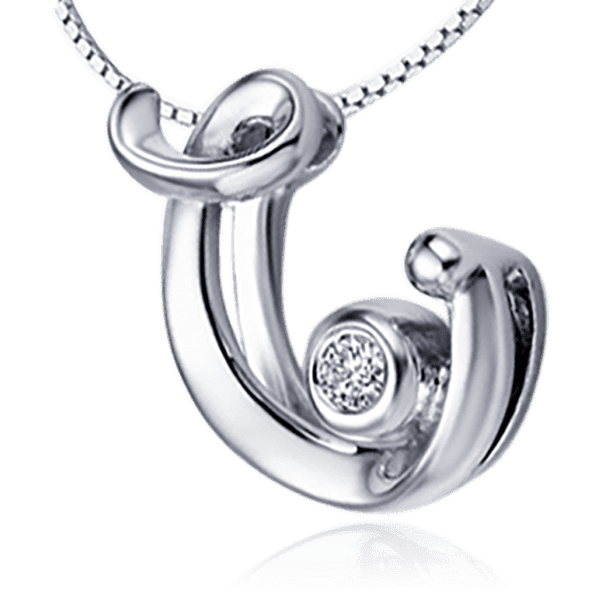 кулон буква с с бриллиантом