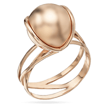 обзорное фото Кольцо из красного золота Шарик 028536 Золотые кольца без вставок обзорное фото Кольцо из красного золота Шарик 028536  Золотые кольца без вставок