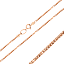 обзорное фото Золотая цепочка объемного плетения Колосок 033319 Золотые цепочки женские обзорное фото Золотая цепочка объемного плетения Колосок 033319  Золотые цепочки женские