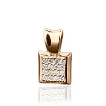 обзорное фото Кулон с бриллиантами 023158  Золотые кулоны с бриллиантами