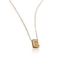 обзорное фото Золотое колье с буквой Е с фианитами 032801  Золотые цепочки