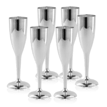 оглядове фото Набір срібних бокалів для шампанського 6 шт 035726