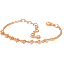 обзорное фото Золотой браслет с фианитами 023639 Золотые браслеты с цирконием (фианитами) обзорное фото Золотой браслет с фианитами 023639  Золотые браслеты с цирконием (фианитами)