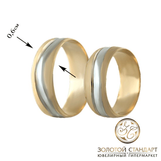 Золотые обручальные кольца из комбинированого золота Золотые обручальные кольца из комбинированого золота