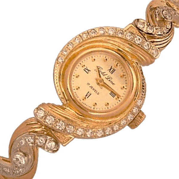 Элегантные золотые часы женские с камнями 036322 детальное изображение ювелирного изделия Женские золотые часы Элегантные золотые часы женские с камнями 036322 детальное изображение ювелирного изделия Женские золотые часы