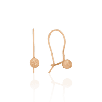 обзорное фото Золотые детские серьги на петельке 028461 Серьги без камней обзорное фото Золотые детские серьги на петельке 028461  Серьги без камней