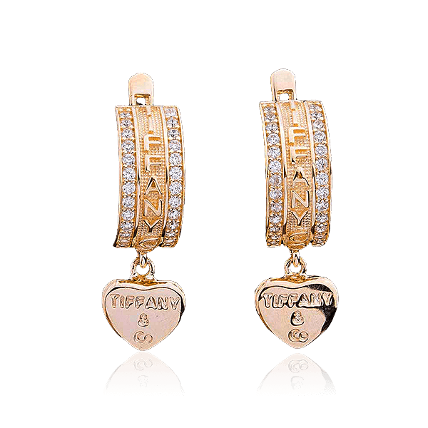 Золотые серьги тиффани