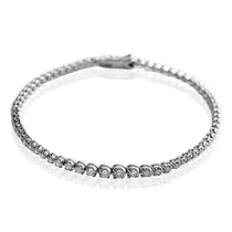 обзорное фото Бриллиантовый браслет из родированного золота 032958 Золотые браслеты с бриллиантом обзорное фото Бриллиантовый браслет из родированного золота 032958  Золотые браслеты с бриллиантом