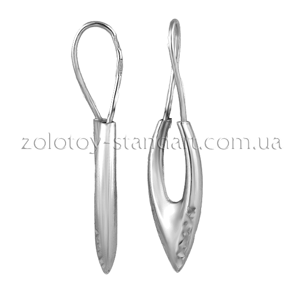 Серебряные серьги 86079 детальное изображение ювелирного изделия Серебряные серьги без вставок Серебряные серьги 86079 детальное изображение ювелирного изделия Серебряные серьги без вставок