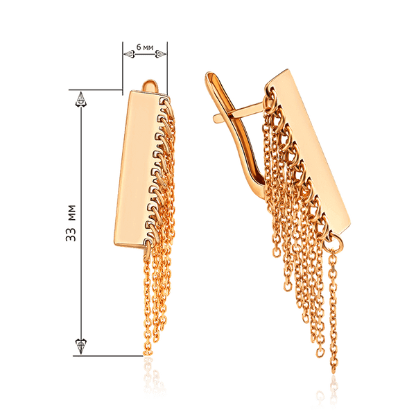 золотые сережки с цепочками золотые сережки с цепочками