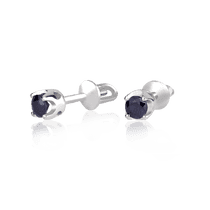 обзорное фото Золотые серьги с сапфиром 2115,0/1 Золотые серьги с сапфиром обзорное фото Золотые серьги с сапфиром 2115,0/1  Золотые серьги с сапфиром