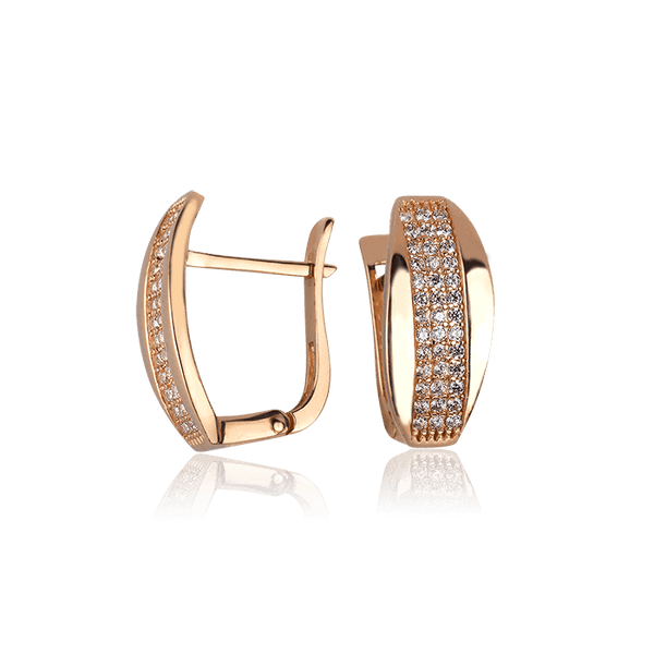 Золотые серьги дорожки с цирконием 030559 детальное изображение ювелирного изделия Золотые серьги с фианитом Золотые серьги дорожки с цирконием 030559 детальное изображение ювелирного изделия Золотые серьги с фианитом