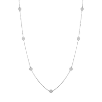 обзорное фото Модное колье из белого золота 585 Монеты 032424  Золотое колье без камней