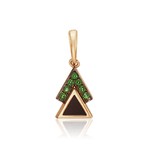 обзорное фото Золотой подвес с агатом и нанокристаллами 030024 Золотые кулоны с агатом обзорное фото Золотой подвес с агатом и нанокристаллами 030024  Золотые кулоны с агатом