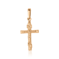 обзорное фото Золотой крестик с Распятием без вставок 028093 Золотые крестики православные обзорное фото Золотой крестик с Распятием без вставок 028093  Золотые крестики православные