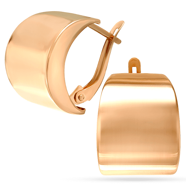 Глянцевые сережки золотые с английским замком Бритни 034074 детальное изображение ювелирного изделия Золотые серьги Глянцевые сережки золотые с английским замком Бритни 034074 детальное изображение ювелирного изделия Золотые серьги