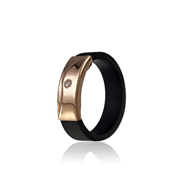 Женское кольцо из каучука с золотом Женское кольцо из каучука с золотом