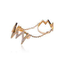 обзорное фото Золотое кольцо на 2 фаланги Сердцебиение 032659 Золотые кольца обзорное фото Золотое кольцо на 2 фаланги Сердцебиение 032659  Золотые кольца