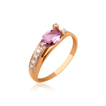 обзорное фото Золотое кольцо с аметистом 323107 Золотые кольца с аметистом обзорное фото Золотое кольцо с аметистом 323107  Золотые кольца с аметистом