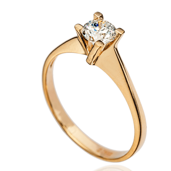 Кольцо из желтого золота с бриллиантом 023312 детальное изображение ювелирного изделия Золотые кольца для помолвки с бриллиантом Кольцо из желтого золота с бриллиантом 023312 детальное изображение ювелирного изделия Золотые кольца для помолвки с бриллиантом