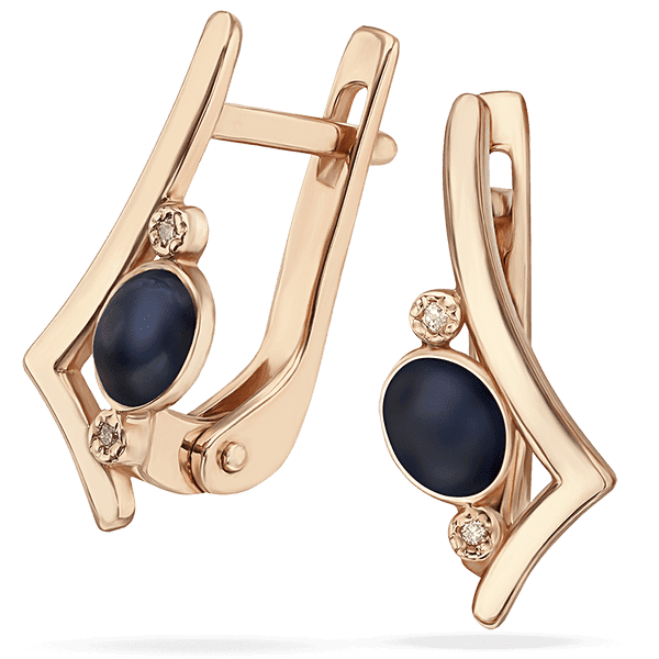 Золотые серьги с сапфирами и бриллиантами на английской застежке 039022 детальное изображение ювелирного изделия Золотые серьги с сапфиром Золотые серьги с сапфирами и бриллиантами на английской застежке 039022 детальное изображение ювелирного изделия Золотые серьги с сапфиром