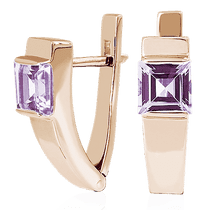обзорное фото Золотые серьги с аметистом 023617 Золотые серьги с аметистом обзорное фото Золотые серьги с аметистом 023617  Золотые серьги с аметистом
