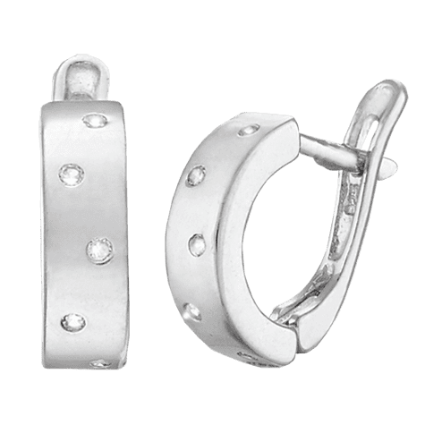 Серебряные серьги С2Ф/002 детальное изображение ювелирного изделия Серебряные серьги с камнями