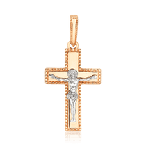 обзорное фото Православный золотой крестик четырехнонечный 036570 Крестики мужские обзорное фото Православный золотой крестик четырехнонечный 036570  Крестики мужские