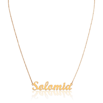 обзорное фото Колье на шею золотое с именем Solomia 033217 Именные золотые колье обзорное фото Колье на шею золотое с именем Solomia 033217  Именные золотые колье