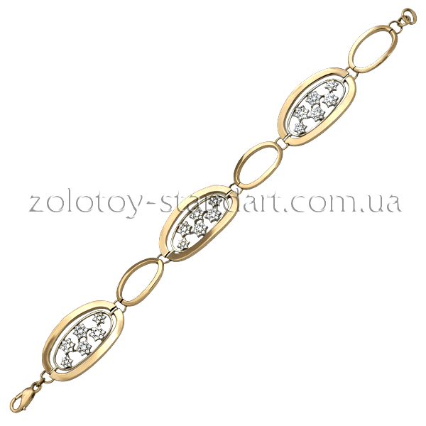 Золотой браслет с фианитами 1,52,0351 детальное изображение ювелирного изделия Золотые браслеты с цирконием (фианитами) Золотой браслет с фианитами 1,52,0351 детальное изображение ювелирного изделия Золотые браслеты с цирконием (фианитами)