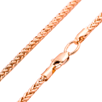 обзорное фото Цепочка Колос из красного золота 033107 Золотые цепочки обзорное фото Цепочка Колос из красного золота 033107  Золотые цепочки