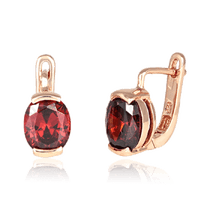 обзорное фото Позолоченные серьги с фианитом 031116 Серьги с позолотой обзорное фото Позолоченные серьги с фианитом 031116  Серьги с позолотой