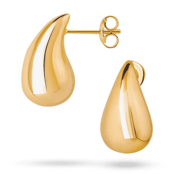 Серебряные серьги Капли с позолотой 040549 детальное изображение ювелирного изделия Серебряные серьги без вставок