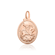 обзорное фото Золотая иконка на шею мужская Георгий Победоносец 029599 Золотые подвески иконки обзорное фото Золотая иконка на шею мужская Георгий Победоносец 029599  Золотые подвески иконки