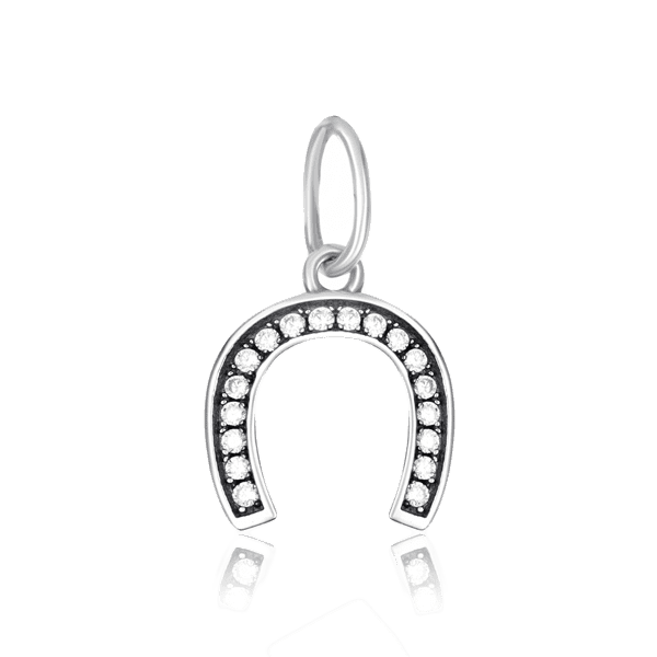 Серебряный подвес-шарм Подкова с фианитами 024806 детальное изображение ювелирного изделия Серебряные подвесы-шармы (бусины) Серебряный подвес-шарм Подкова с фианитами 024806 детальное изображение ювелирного изделия Серебряные подвесы-шармы (бусины)