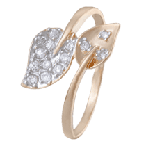 обзорное фото Серебряное кольцо КК3Ф/027  Кольца с позолотой