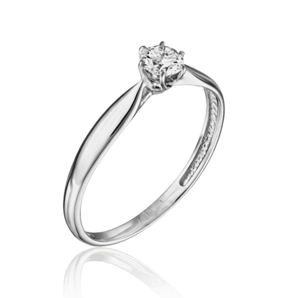 Золотое кольцо с бриллиантом на помолвку 033746 детальное изображение ювелирного изделия Золотые кольца для помолвки с бриллиантом