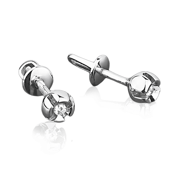 Серьги из белого золота с бриллиантами 2060,0/1 детальное изображение ювелирного изделия Золотые серьги с бриллиантами Серьги из белого золота с бриллиантами 2060,0/1 детальное изображение ювелирного изделия Золотые серьги с бриллиантами