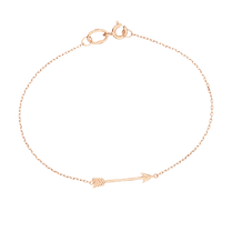 обзорное фото Тонкий золотой браслет на руку Стрела Амура 032269  Женские золотые браслеты