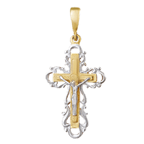 обзорное фото Серебряный крестик П32/018  Серебряные подвески крестики