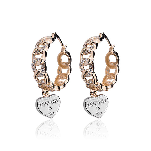 Золотые серьги в стиле Tiffany Золотые серьги в стиле Tiffany