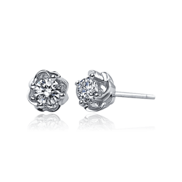 Серьги гвоздики из белого золота 750 пробы с бриллиантом 029789 детальное изображение ювелирного изделия Золотые серьги Серьги гвоздики из белого золота 750 пробы с бриллиантом 029789 детальное изображение ювелирного изделия Золотые серьги