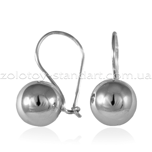 Срібні сережки кульки 470103С детальне зображення ювелірного виробу