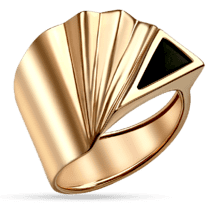 обзорное фото Золотое кольцо с агатом 030027  Золотые кольца с агатом