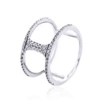 обзорное фото Фаланговое кольцо из белого золота 585 пробы 032663  Золотые кольца