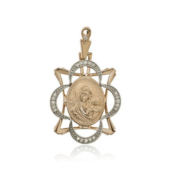 Золотая ладанка Богородице Благословенная 025423 детальное изображение ювелирного изделия Золотые подвески иконки Золотая ладанка Богородице Благословенная 025423 детальное изображение ювелирного изделия Золотые подвески иконки